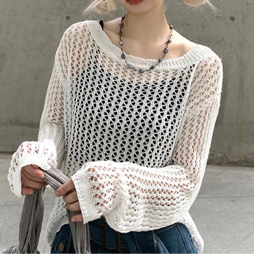 YESSTYLE Crochet Sweater